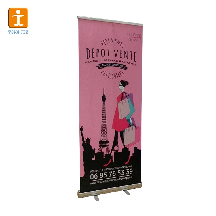 Outdoor vertical advertising banner bunting advertising banner standing roll up banner stand