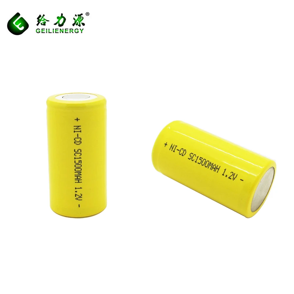 ni cd sc1800mah 1200mah 1500mah 1.2v 3.6v 4.8v 6v 12v sc battery  d size c cells