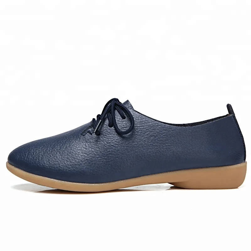 High quality multicolor genuine cow leather woman driving flats uniform shoes lady women high quality fashion casual shoes