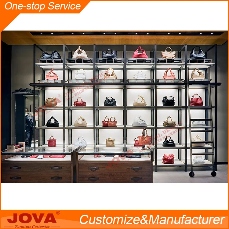 High quality purses handbags display cabinet handbag display shelf display rack