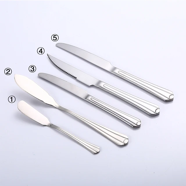 Столовые приборы столовые ножи с логотипом на заказ из нержавеющей стали Высококачественная посуда китайские предметы домашнего обихода