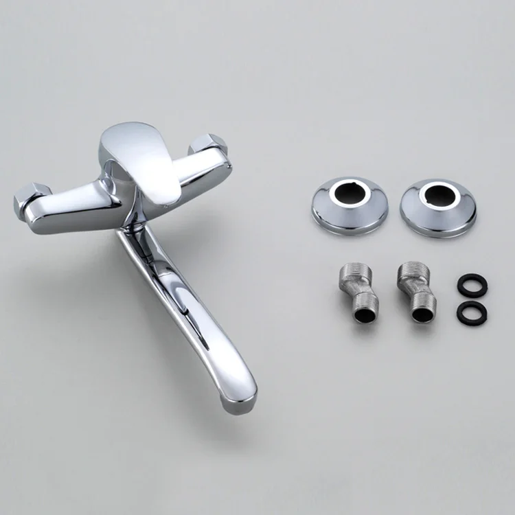 zinc body wall mounted kitchen faucet Stainless steel pipe rotate Water Outlet