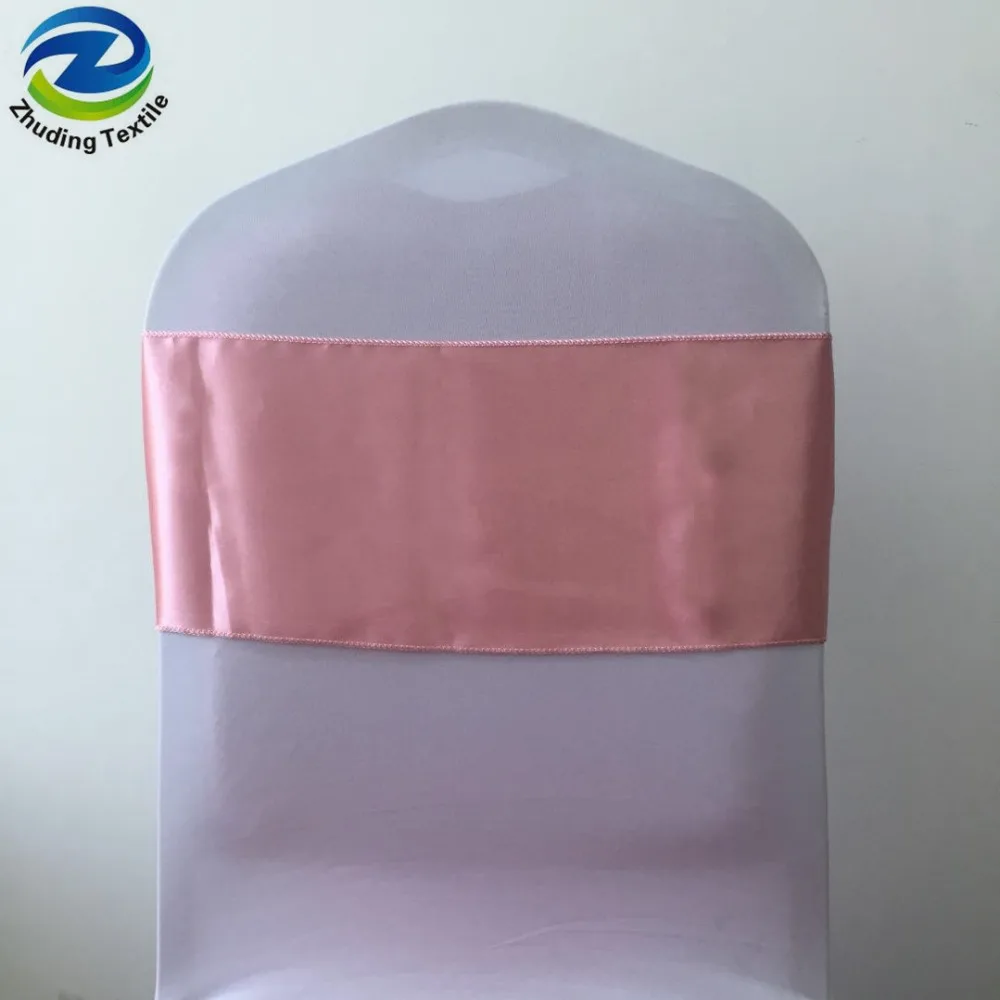 Hot sale cheap tie back chair cover sash blush pink chair sashes