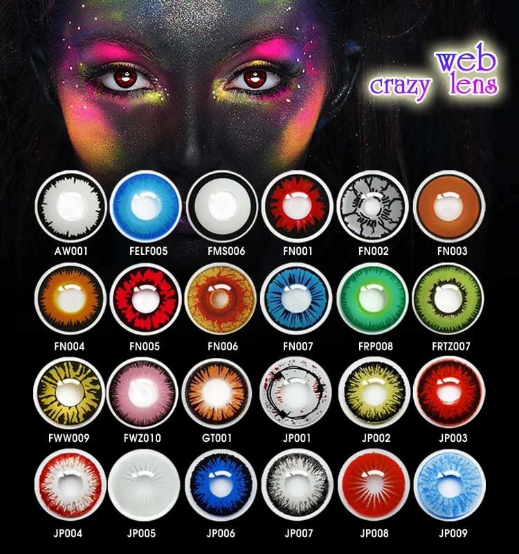 Football Color Blends Dewy Cheap Black Sclera Contact Lenses