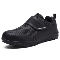 LARNMERN Men Lightweight Steel Toe Safety Shoes Puncture-proof Work Shoes Industry Construction Shoes SBP