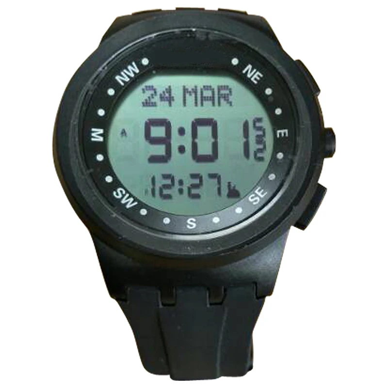 Muslim prayer time watch with Qibla islamic azan wristwatch waterproof quran sport watch