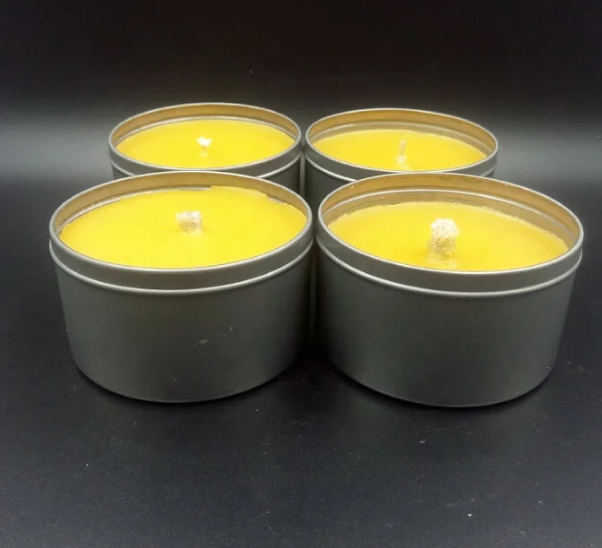10.5oz Outdoor Citronella Scented Tin Candle SGS Round BRIGHT Jar MSDS Lead Free 100% Cotton Wick 100% Natural Soy Wax ISO9001