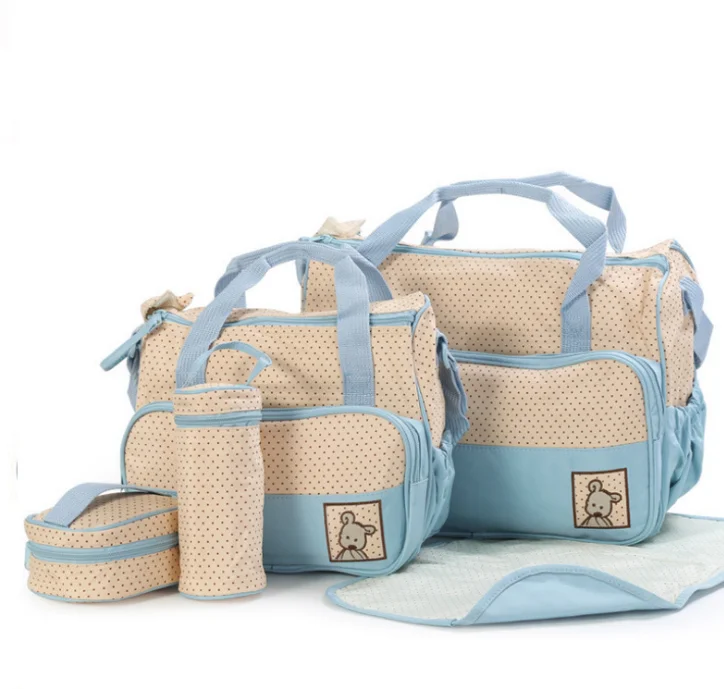 Wholesale Stock Four-piece Suit Baby Diaper Bag for Travelling