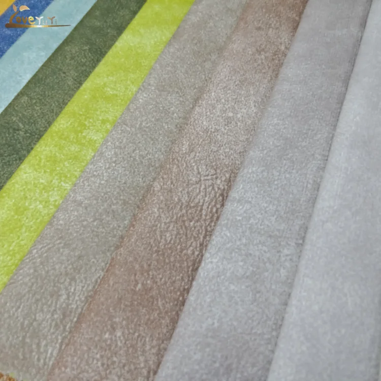 
2018 popular faux leather fabric knitting velvet printing fabric factory for Turkey 