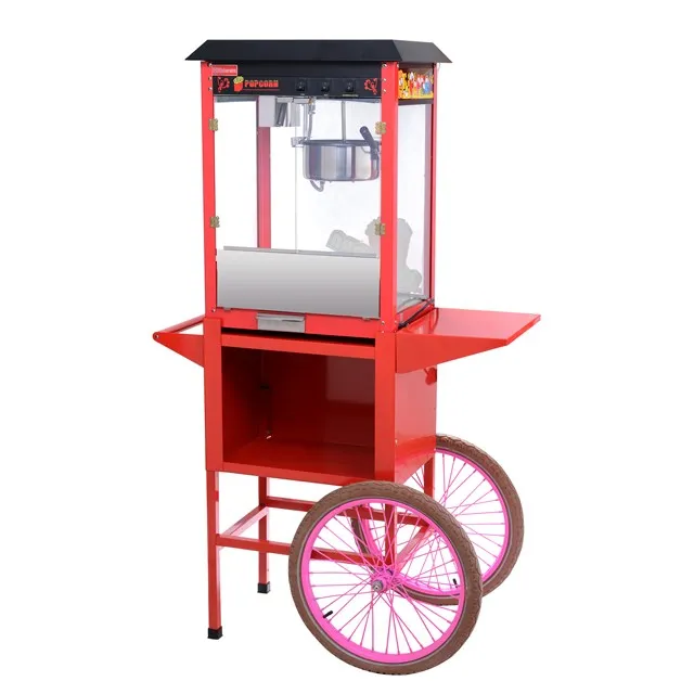 Горячая Распродажа 2021, коммерческая машина для приготовления попкорна с тележкой