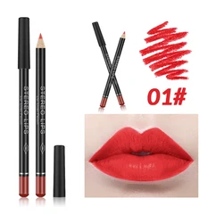 LOW MOQ Sell Fast Smoothly Lip Pen 12 Colors Matt Stereo Lip Liner Pencil Color Box Packing