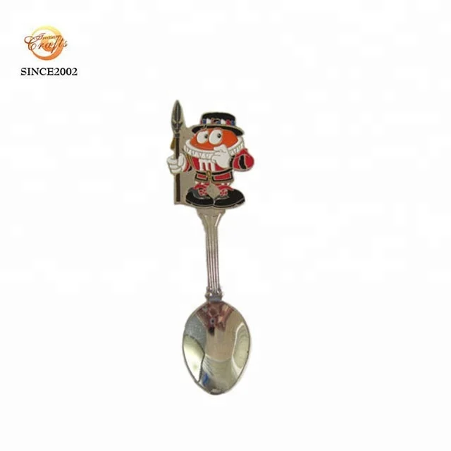 custom hard enamel zinc alloy collectible souvenir spoon
