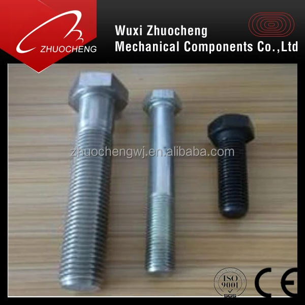 DIN933 DIN931 carbon steel HDG Cotter Pin-Lockable hex head hollow bolt