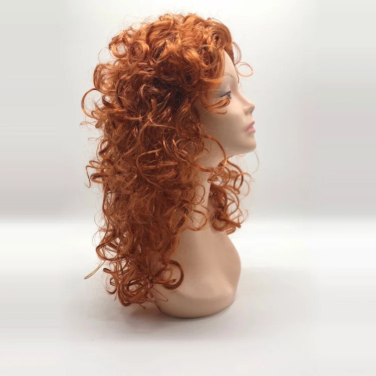 Costume wig mermaid long curly kids wig