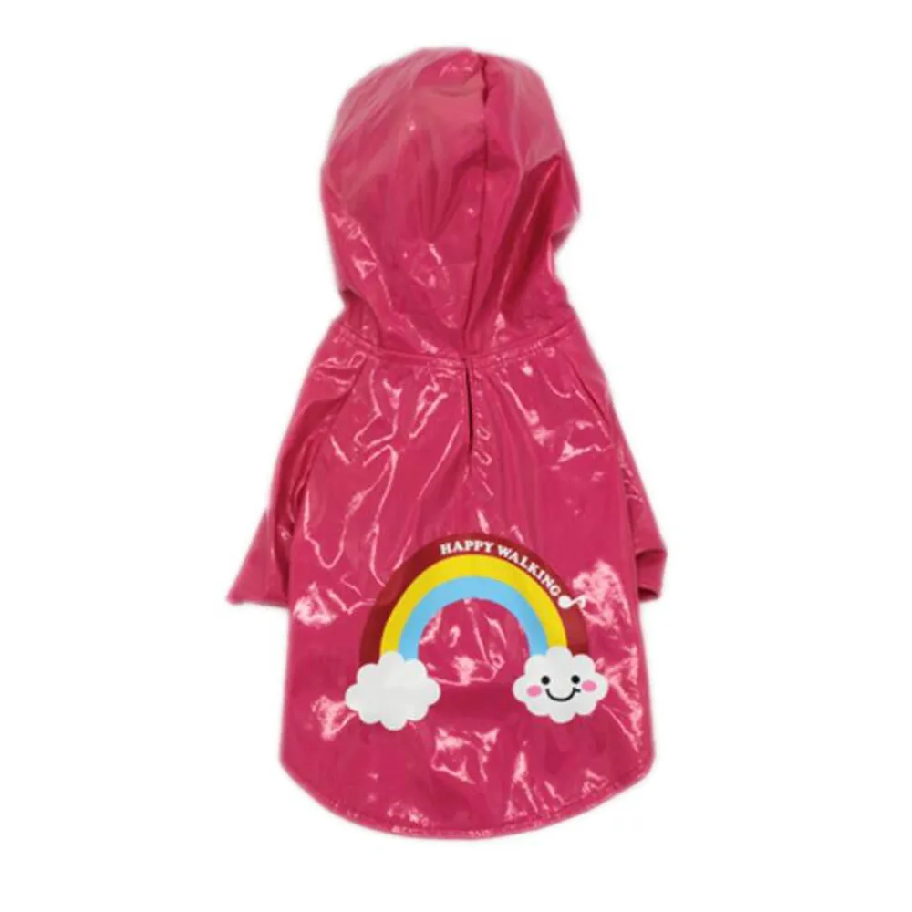 
Pink beautiful dog raincoat with hoodies,pet clothes for small medium big dogs (KA1021) 