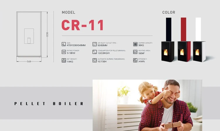 
Hot Water Supply Hydro Pellets Stove For 8-10 Radiators Chinese Factory 