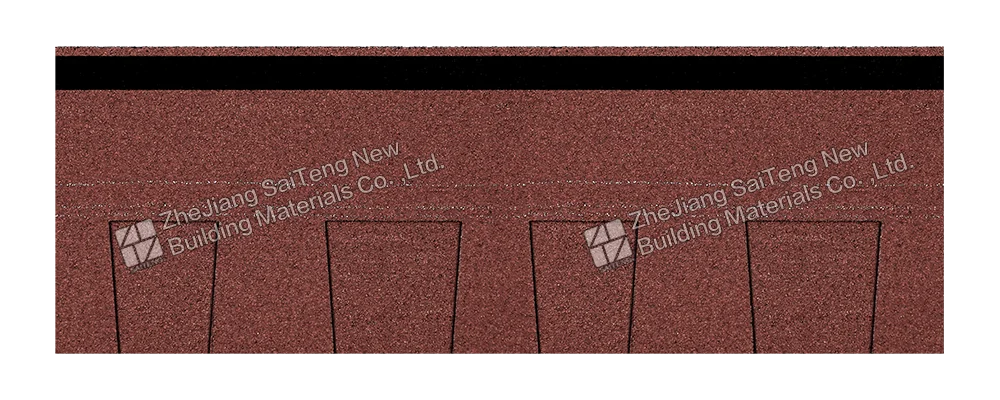 Asphalt Shingle Double Decked Laminated Waterproof Sunset Red