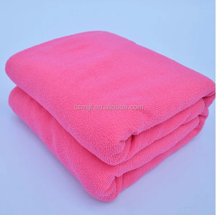 Soft Water Absorption Plain Dyed Knitted Microfiber Towel