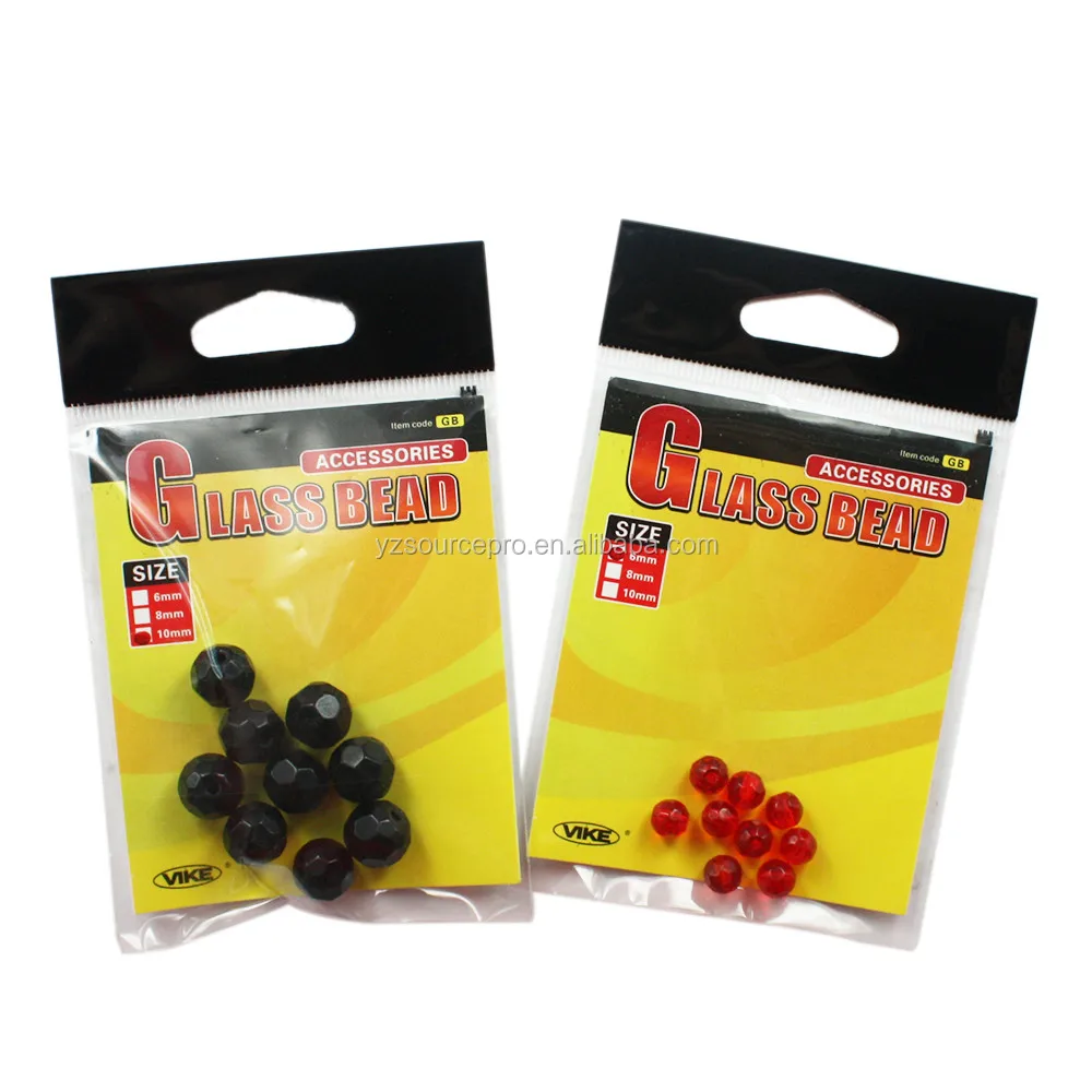 Круглые граненые стеклянные рыболовные бусины