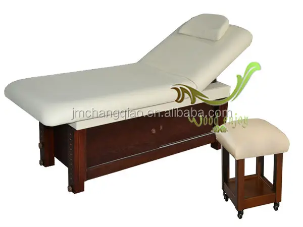 Деревянный Регулируемый массажный стол со спинкой 102 с большим шкафом для хранения
