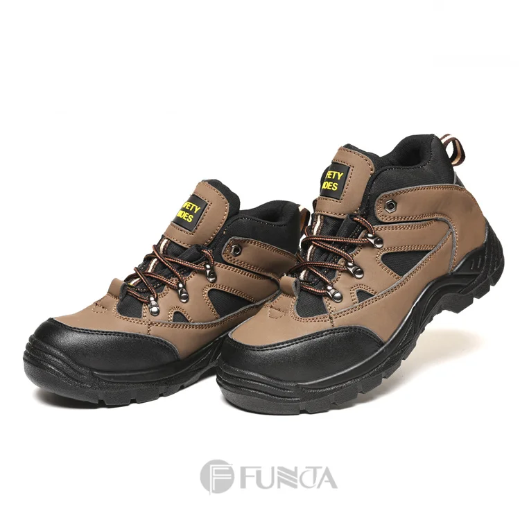 FUNTA Nubuck Leather Dubai Good Prices Mid Cut Woodland Safety Shoes