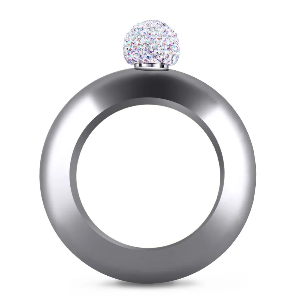 Amazon New Idea 3.5oz Bangle Bracelet Hip Flask Stainless Steel Alcohol Pocket Flagon Whiskey Drinkware Hip Flask