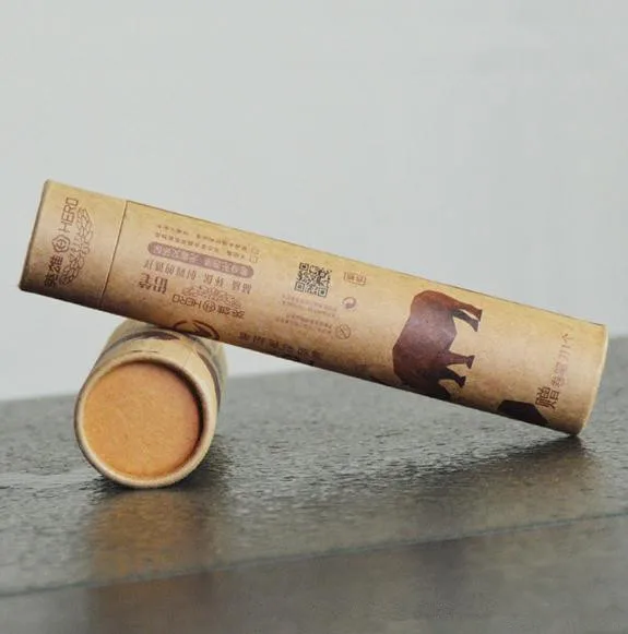 100% биоразлагаемая крафт-бумага, картонная круглая упаковочная Цилиндрическая Коробка для дезодорирующей палочки