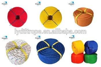 China factory price blue and white color 3 Strand colored cotton rope color rope packing rope