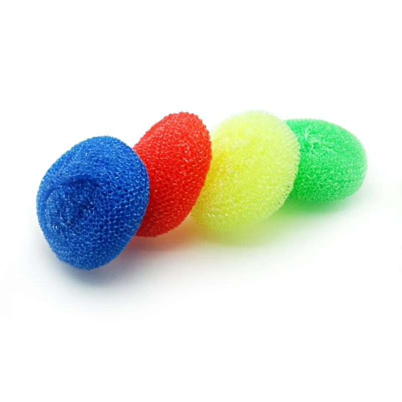 Multi Colors Kitchen Washing Pot Pan Plastic Mesh Scourer