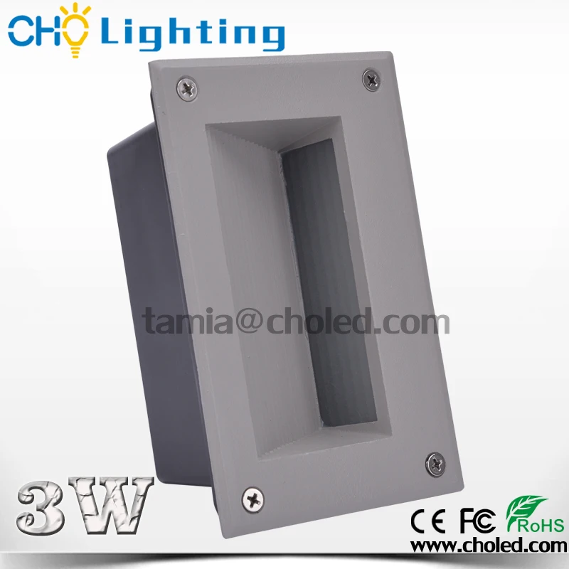 12v/220v outdoor IP65 aluminium led flood lights 3x1w led high power stair step wall light