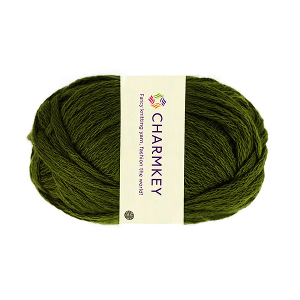 
acrylic ribbon fishnet style knit fancy yarn with pom pom edge 