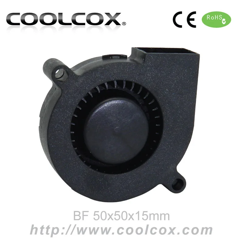 
CoolCox 5015 small blower fan,50x50x15mm mini turbo fan,5V/12V/24V,DC brushless electric fan blowers 