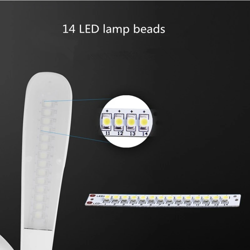 
New LED lamp foldable portable light Laptop mobile power energy saving eye light USB touch night light 