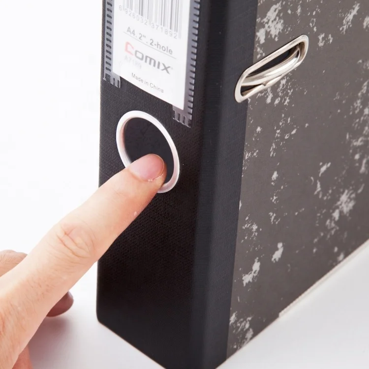 
Comix Standard Office Essential Marble Paper Cover A4 FC Economical Lever Arch File 