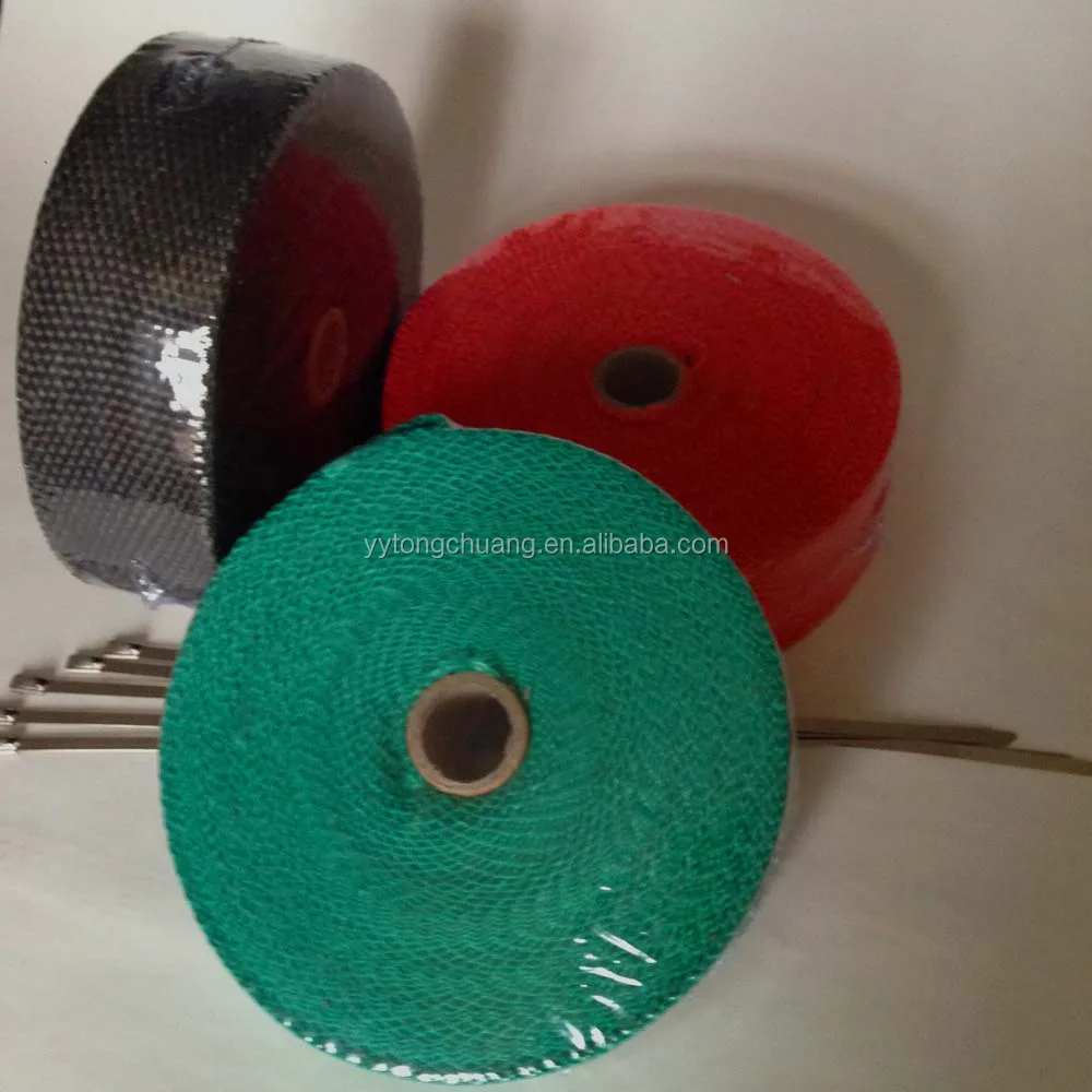 black turbo manifold exhaust header thermal wrap