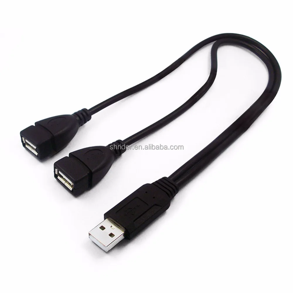 
Кабель-Разветвитель usb, 2 гнезда, 1 штекер, Y-образный кабель 
