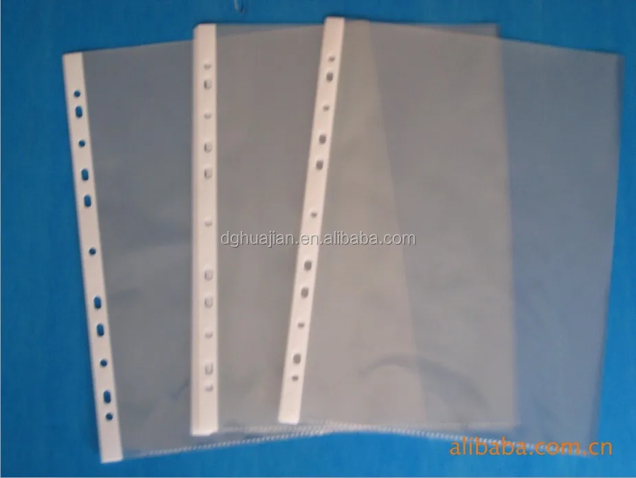 Factory Wholesales a4 punched pocket sheet protectors, a4 clear sheet protector, PP inner page