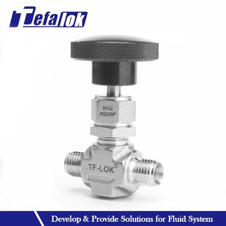 1/2 NPT Stainless Steel Needle Valve With Flange Ends 200psi Mounted Integral 1/8 inch Bonnet Needle Valve