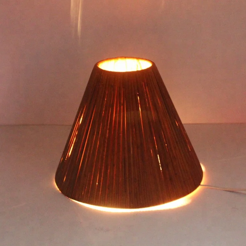 bamboo woven rattan ceiling lampshade lighting parts