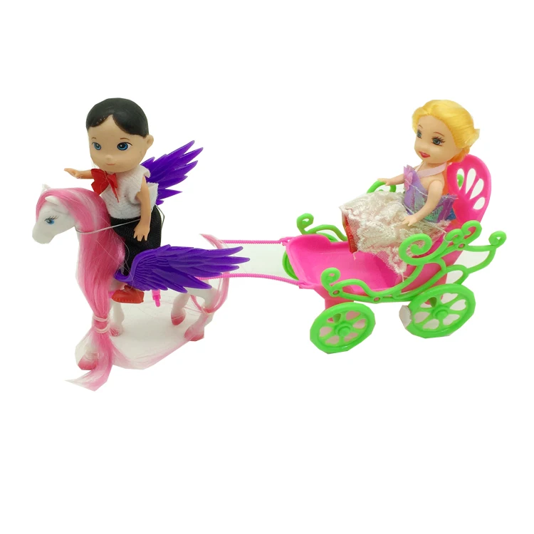 Для верховой езды принц и принцесса Бобби Кукла карете игрушки
