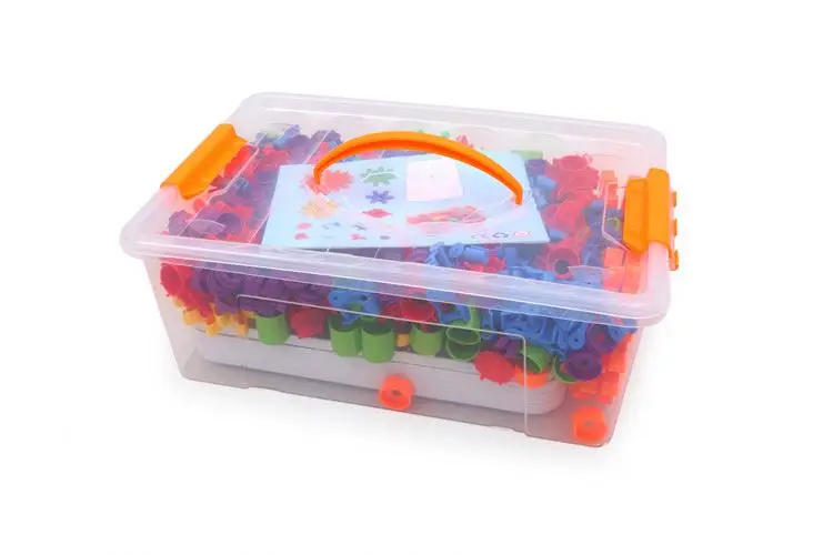 Funny educational play set popular kindergarten intellect DIY building plastic toy gears