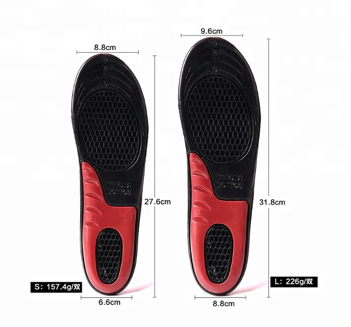 Hot Sell Wholesale fitness tracking sport insole Silicone Gel Massaging Insoles