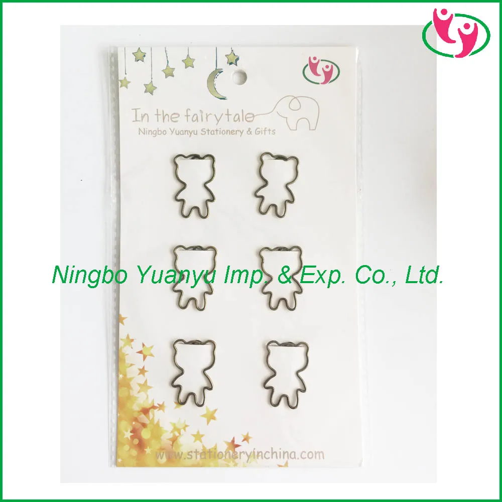 
Quality Novelty Animal Shaped Antique brass Bronze Paper Clips 