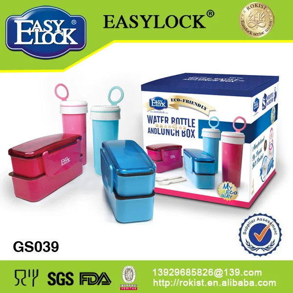 Комплект: пластиковые бутылки с водой и пластиковую коробку для