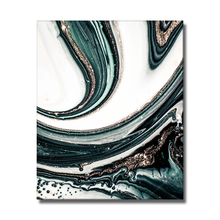 
Hot selling abstract canvas painting with glitter powder decoration wall art 