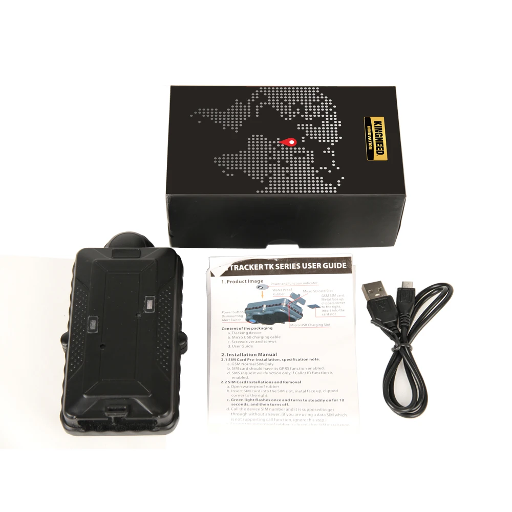 kingneed TK05C magnetic waterproof 4g gps tracker with long battery life free software