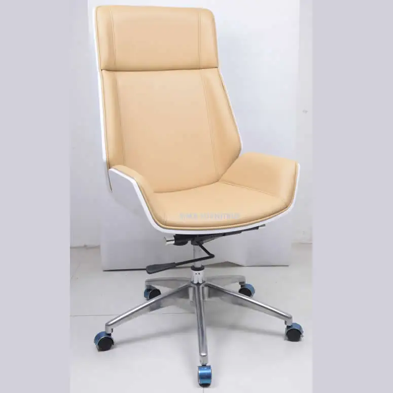 Офисная мебель высокой спинкой, исполнительный изогнуты сиденье стула и обратно фанеры стул