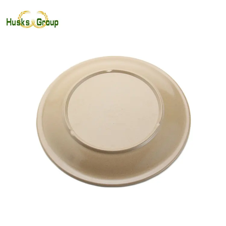Eco Friendly Rice Husk Fiber Dinner Plates Disposable  fiber Plate