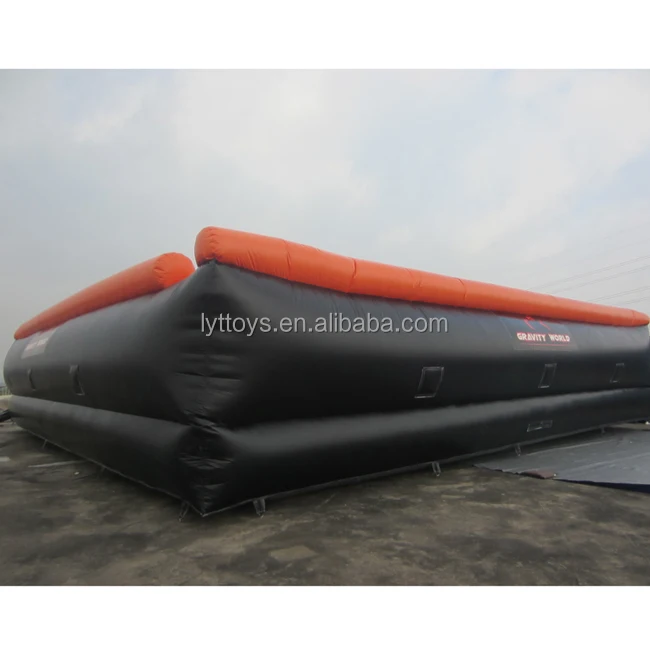 Outdoor inflatable big stunt jumping cushion air bag for bike sport