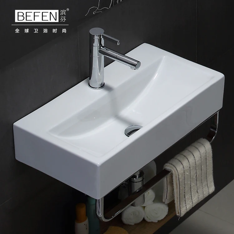 Chaozhou manufacturer wall hung ceramic sanitary ware wash basin on sale